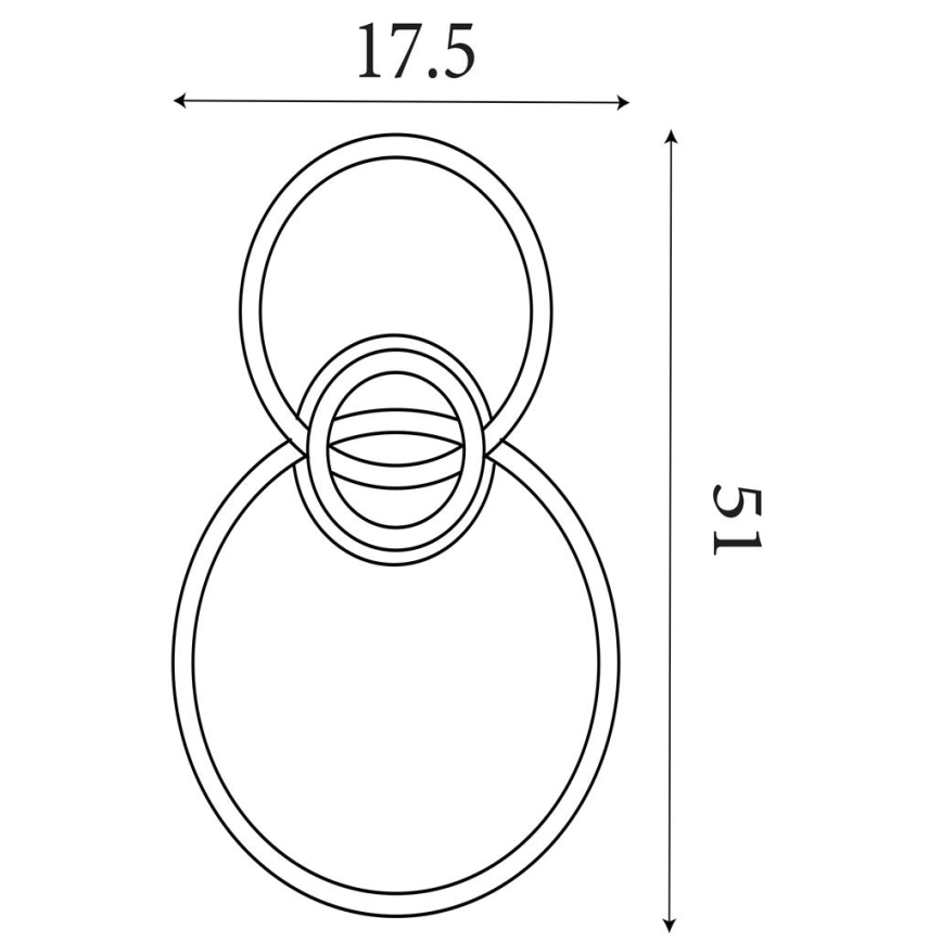 Searchlight - Plafoniera LED dimmerabile TRIPLE LED/25W/230V