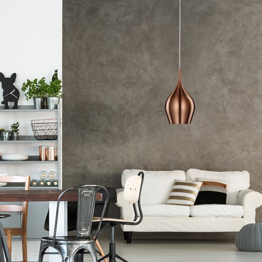Searchlight - Lampadario a sospensione con filo VIBRANT 1xE14/60W/230V metallico rosa