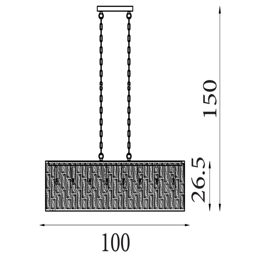 Searchlight - Lampadario a catena BIJOU 8xE14/40W/230V