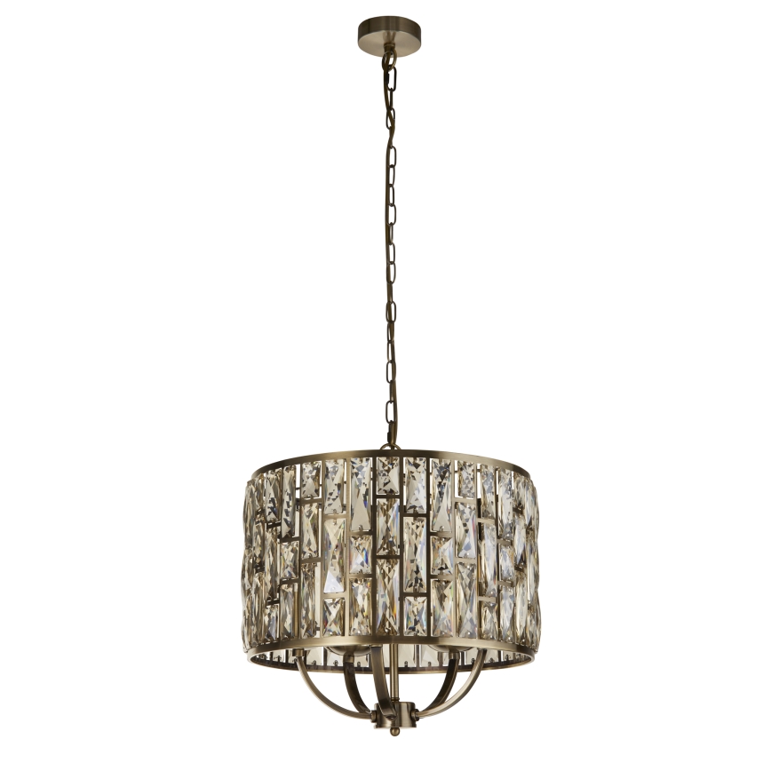 Searchlight - Lampadario a sospensione con catena BIJOU 5xE14/60W/230V diametro 44 cm ottone
