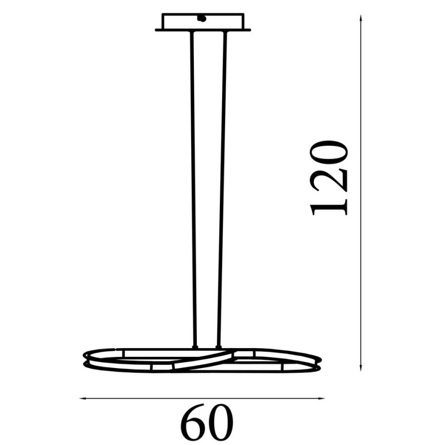Searchlight - LED lampada a sospensione dimmerabile su cavo DOODLE LED/40W/230V ottone