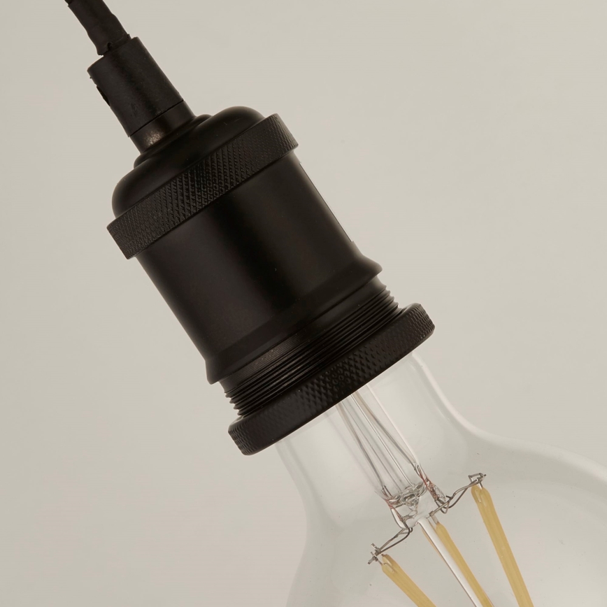 Searchlight - Lampada a sospensione con cavo 1xE27/60W/230V, nera