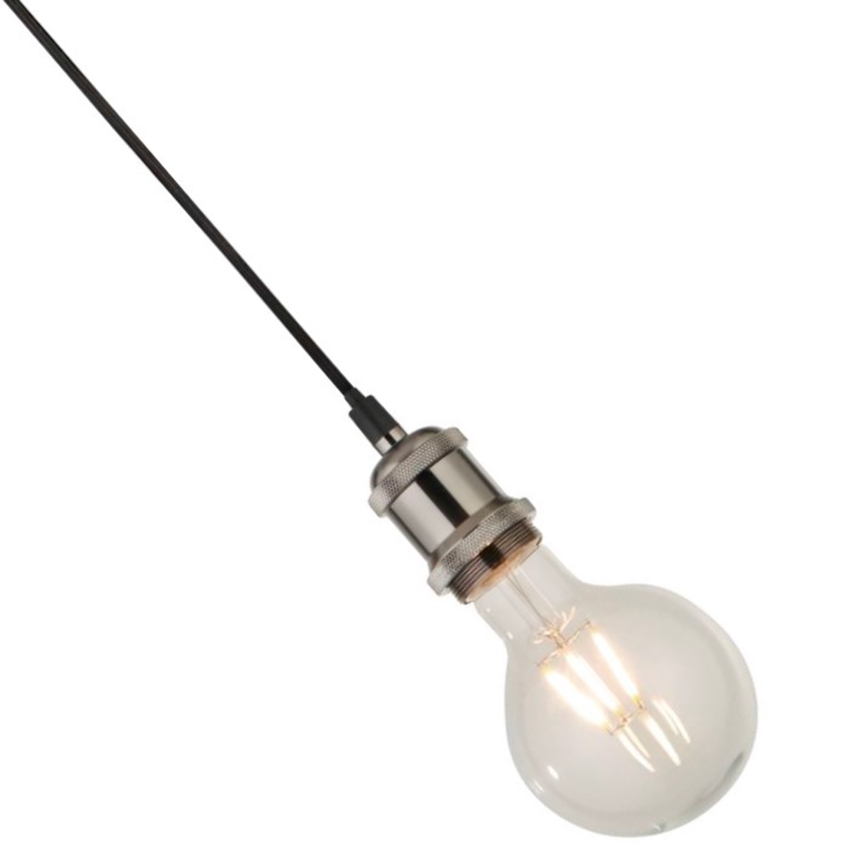 Searchlight - Lampada a sospensione su cavo SUSPENSION 1xE27/60W/230V argento