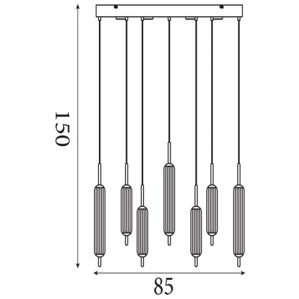 Searchlight - Lampada a sospensione LED dimmerabile su cavo CATTAIL LED/33W/230V