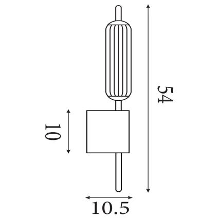 Searchlight - Applique da parete LED dimmerabile CATTAIL LED/6W/230V