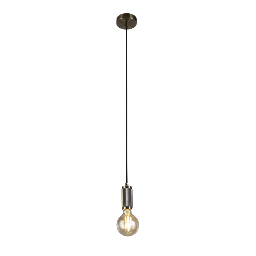 Searchlight - Lampada a sospensione con cavo di sospensione 1xE27/60W/230V in ottone