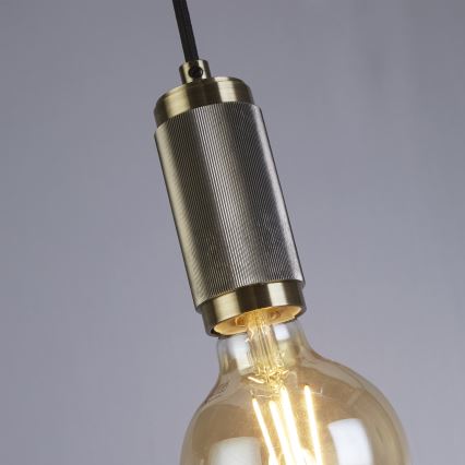 Searchlight - Lampada a sospensione con cavo di sospensione 1xE27/60W/230V in ottone