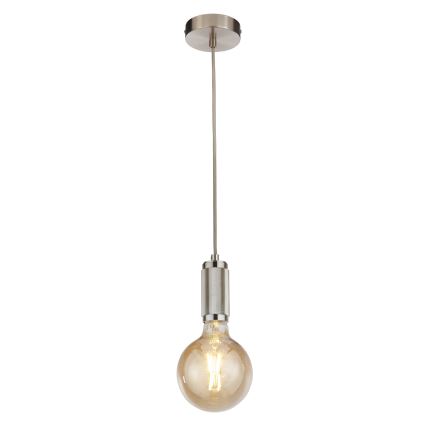 Searchlight - Lampada a sospensione con cavo SUSPENSION 1xE27/60W/230V Argento