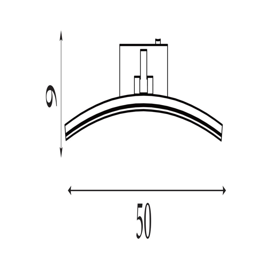 Searchlight - Lampada da quadro a LED SANTORINI LED/10,88W/230V argento