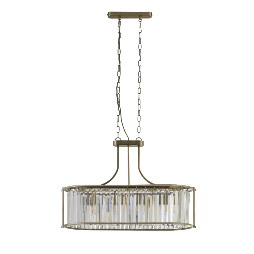 Searchlight - Lampadario a sospensione con catena VICTORIA 5xE27/60W/230V ottone