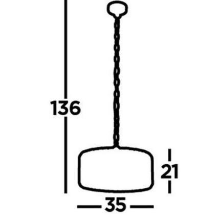 Searchlight - Lampadario a catena CHAPEAU 3xE27/60W/230V