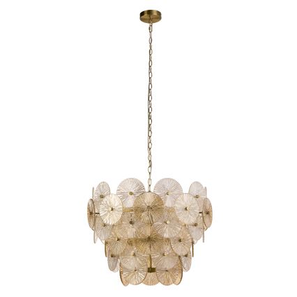 Searchlight - Lampadario a sospensione con catena WAGON WHEEL 9xG9/33W/230V diametro 64 cm bronzo