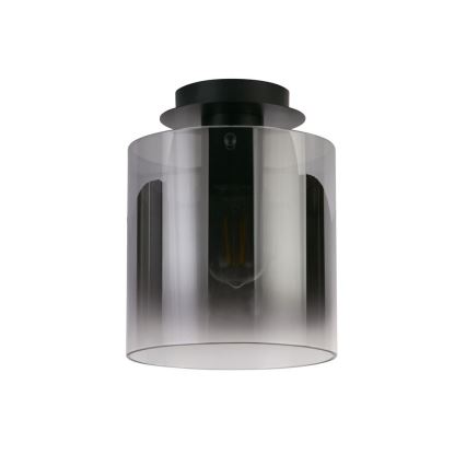 Searchlight - Plafoniera SWEDEN 1xE27/60W/230V Ø 22 cm nero/fumé