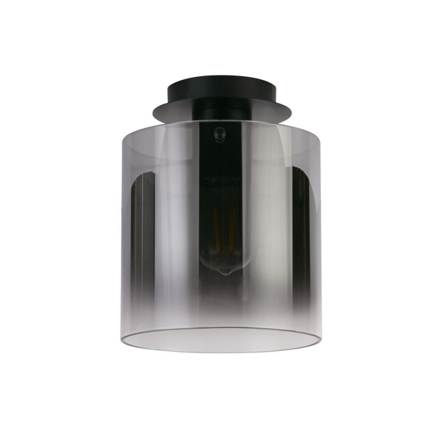 Searchlight - Plafoniera SWEDEN 1xE27/60W/230V Ø 22 cm nero/fumé