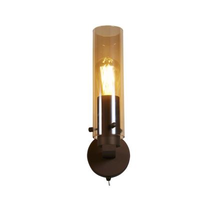Searchlight - Applique SWEDEN 1xE27/60W/230V Brown/Smoked