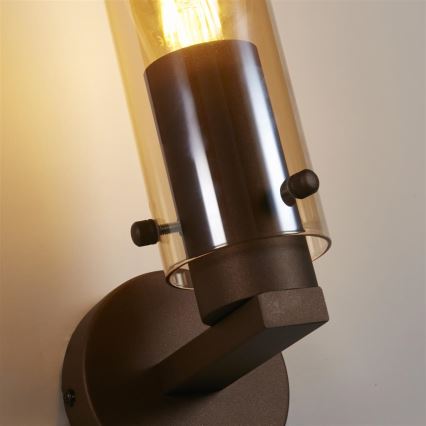 Searchlight - Applique SWEDEN 1xE27/60W/230V Brown/Smoked