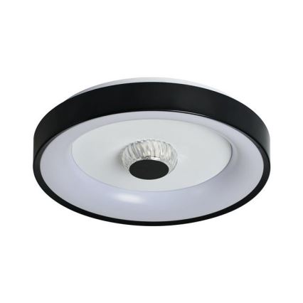 Searchlight - Plafoniera a LED dimmerabile POLKA LED/24W/230V + LED/6W Ø 38,5 cm nero