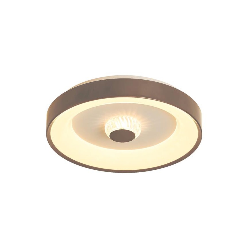 Searchlight - Plafoniera LED dimmerabile POLKA LED/24W/230V + LED/6W Ø 38,5 cm marrone