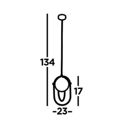 Searchlight - Lampadario a sospensione con filo AXIS 1xE27/60W/230V nero