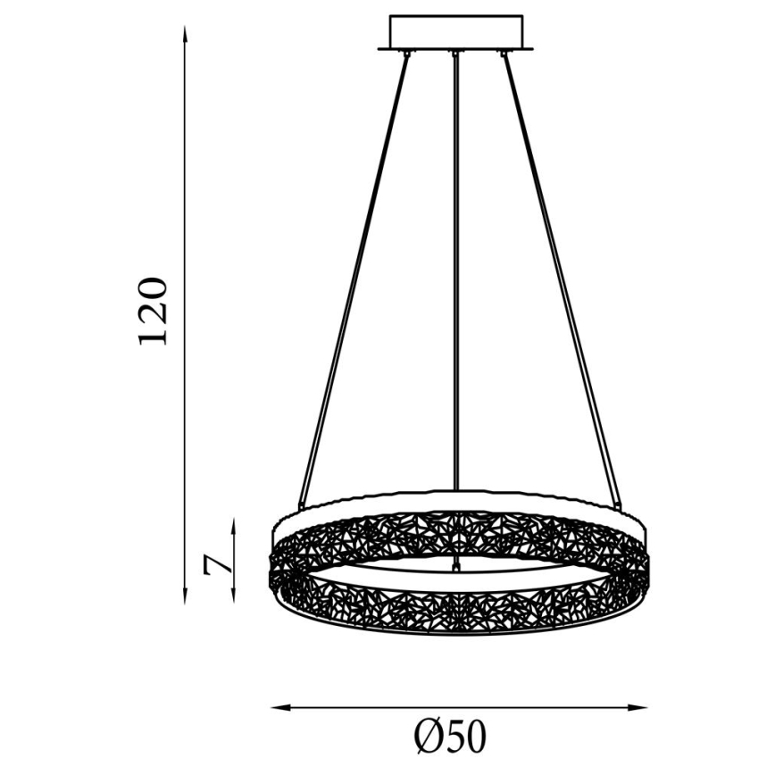 Searchlight - Lampadario LED dimmerabile a cavo MADELEJNE LED/25W/230V