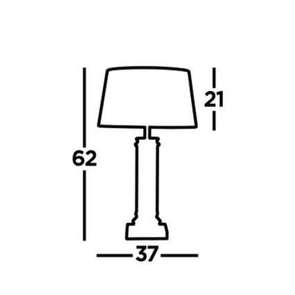 Searchlight - Lampada da tavolo PEDESTAL 1xE27/60W/230V nero