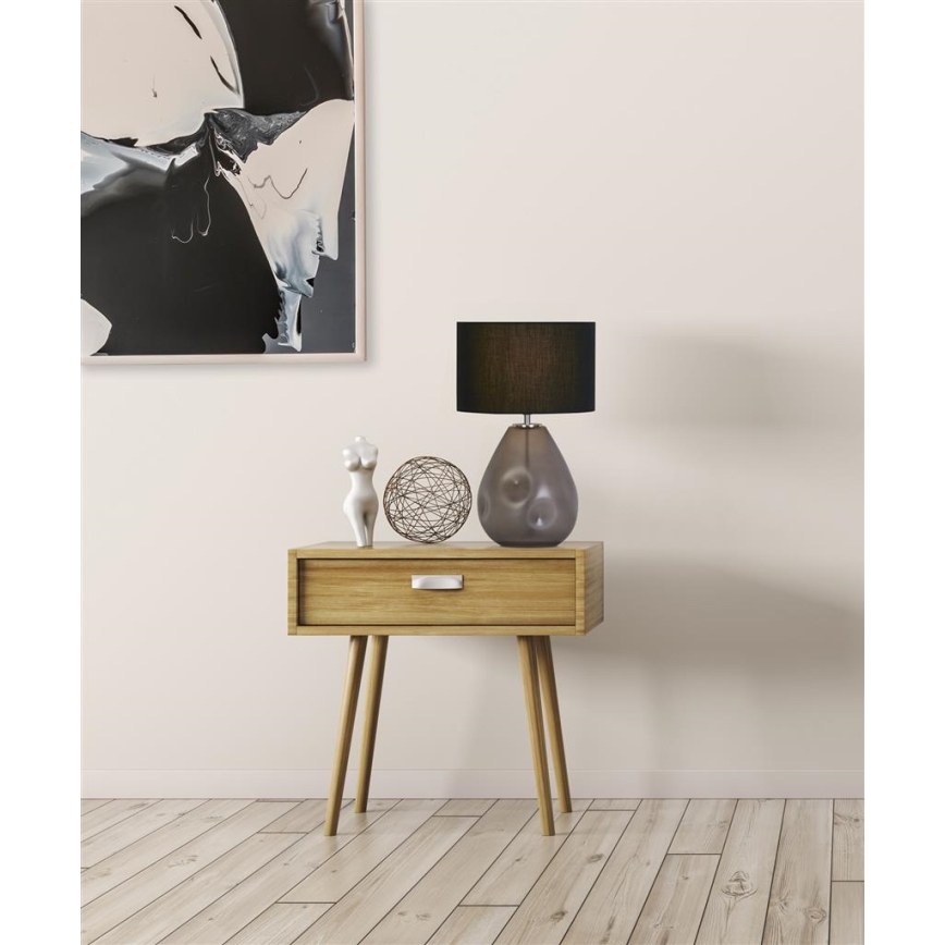 Searchlight - Lampada da tavolo DEVON 1x E27/60W/230V, nera