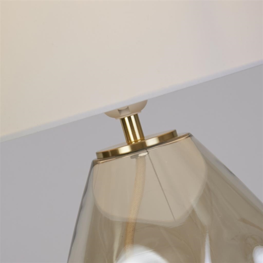 Searchlight - Lampada da tavolo DEVON 1xE27/60W/230V Grigio/Fumé