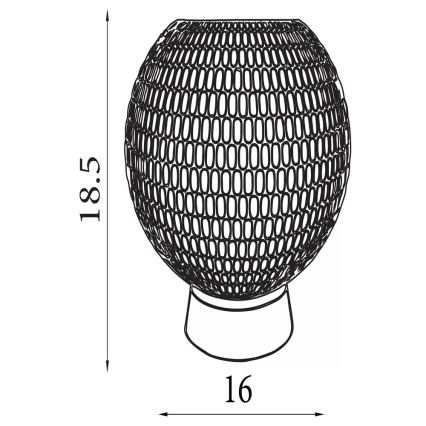 Searchlight - Lampada da tavolo LED MILA LED/0,6W/3xAAA marrone