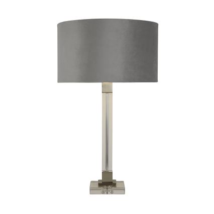Searchlight - Lampada da tavolo SCARBOROUGH 1xE27/60W/230V grigio