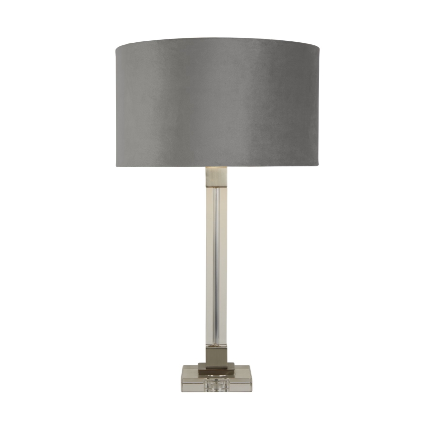 Searchlight - Lampada da tavolo SCARBOROUGH 1xE27/60W/230V grigio