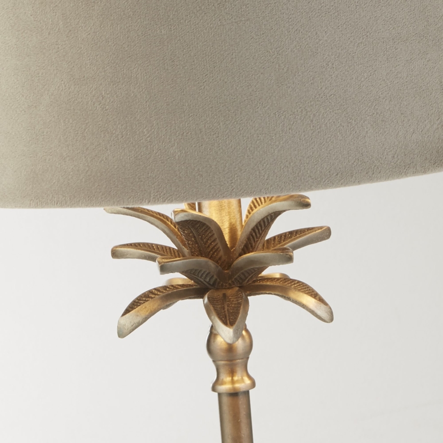 Searchlight - Lampada da tavolo PALM 1xE27/10W/230V beige/cromo opaco