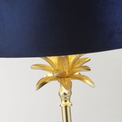 Searchlight - Lampada da tavolo PALM 1xE27/10W/230V blu/oro
