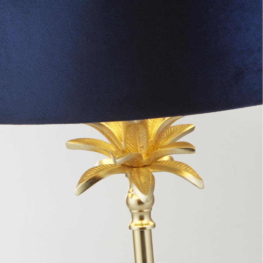 Searchlight - Lampada da tavolo PALM 1xE27/10W/230V blu/oro
