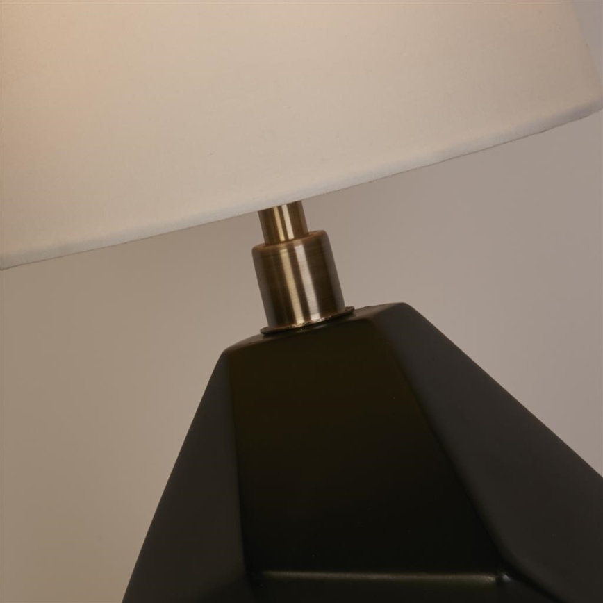 Searchlight - Lampada da tavolo APEX 1xE27/60W/230V nero/grigio