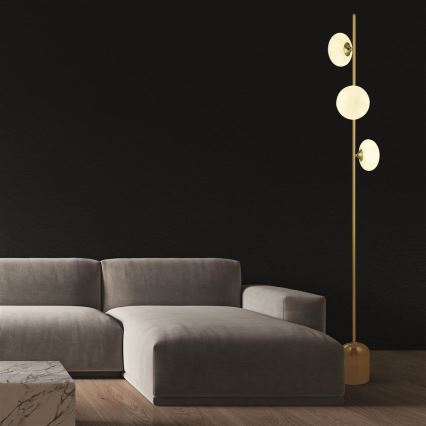 Searchlight - Lampada con piedistallo PEBBLE 3xG9/33W/230V ottone