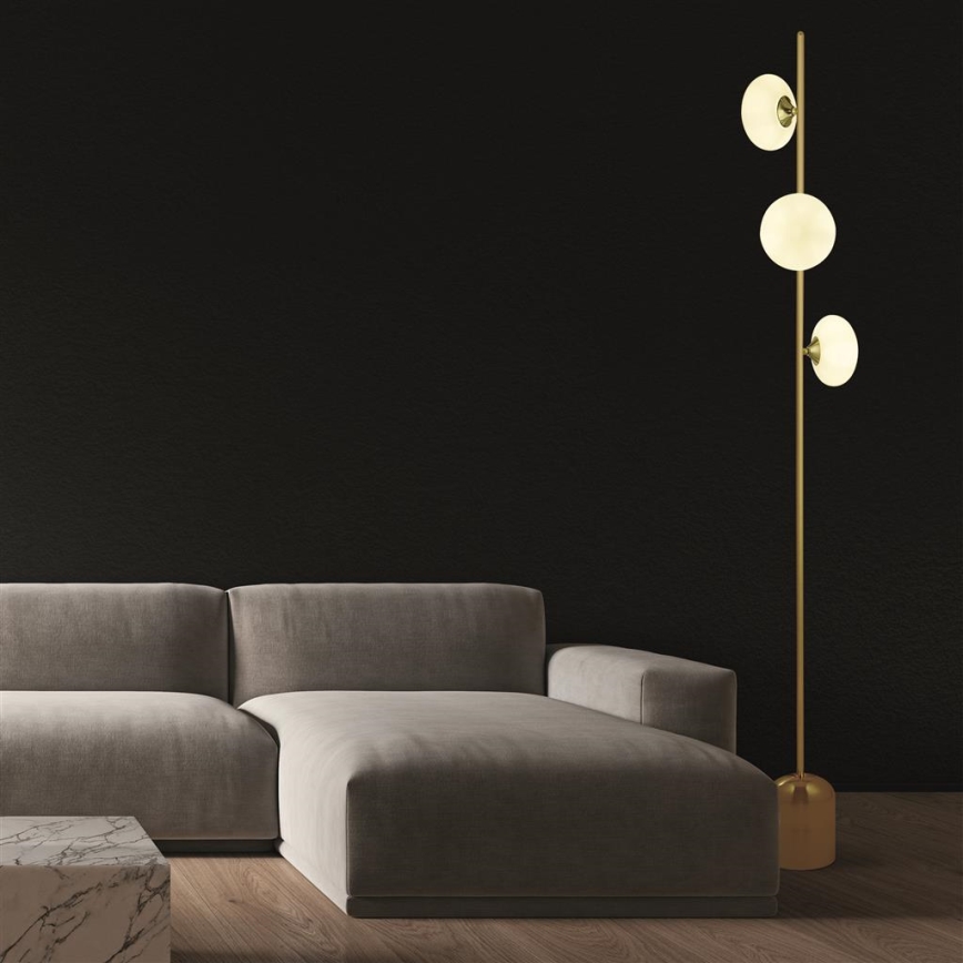 Searchlight - Lampada con piedistallo PEBBLE 3xG9/33W/230V ottone