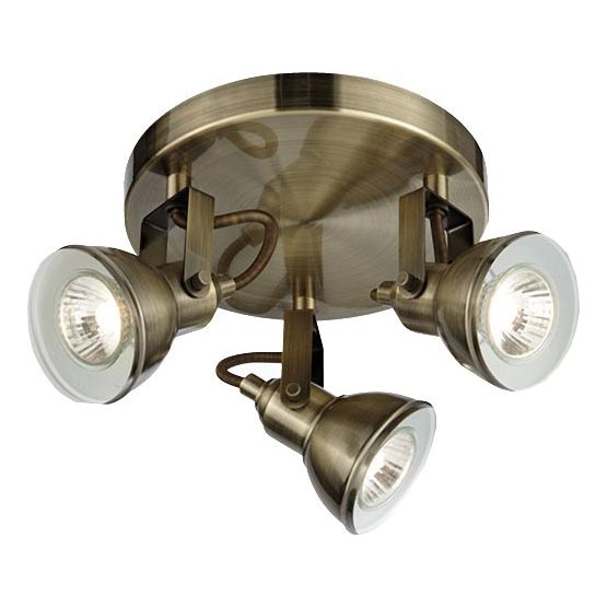 Searchlight - Faretto FOCUS 3xGU10/50W/230V ottone