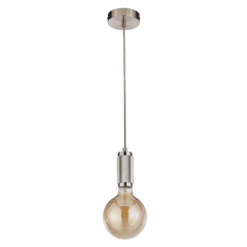 Searchlight - Lampada a sospensione con cavo SUSPENSION 1xE27/60W/230V Argento