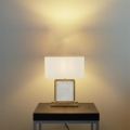 Searchlight - Lampada da tavolo CLARENDON 1xE27/60W/230V ottone