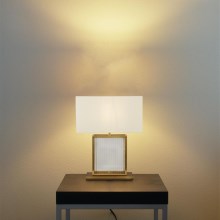 Searchlight - Lampada da tavolo CLARENDON 1xE27/60W/230V ottone