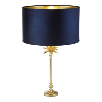 Searchlight - Lampada da tavolo PALM 1xE27/10W/230V blu/oro