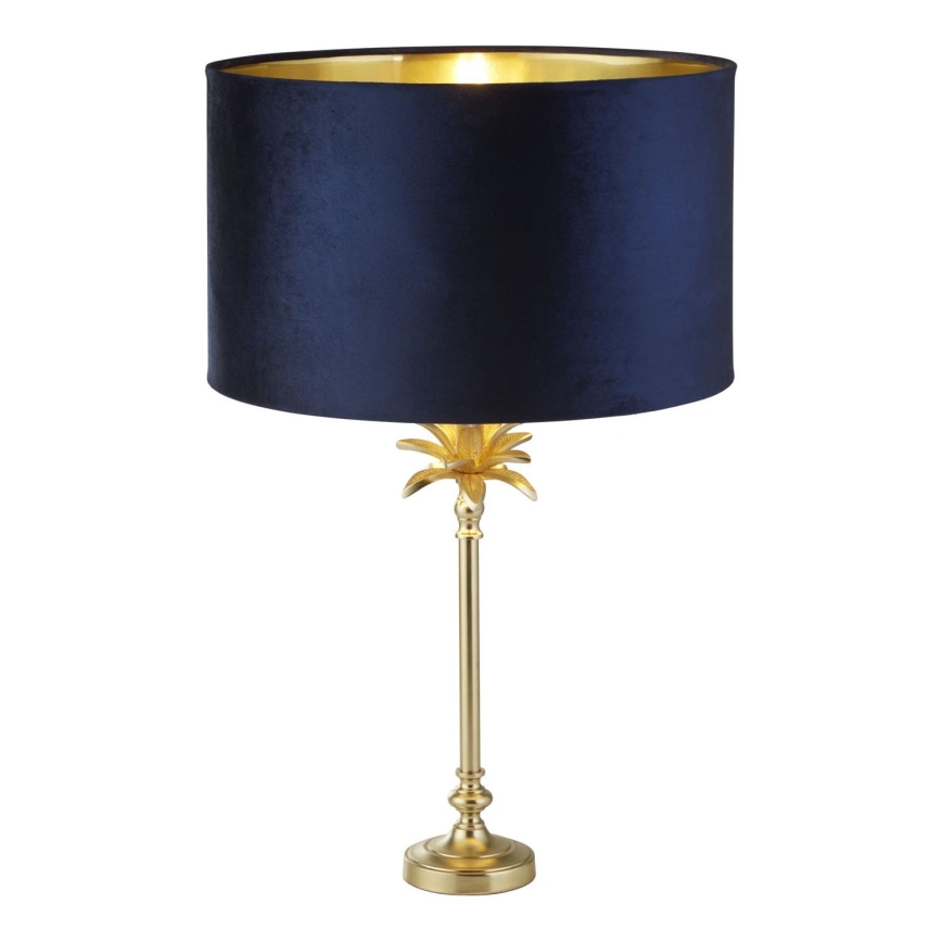 Searchlight - Lampada da tavolo PALM 1xE27/10W/230V blu/oro