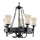 Searchlight - Lampadario a catena CARTWHEEL 5xE27/60W/230V, nero