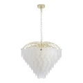 Searchlight - Lampadario a catena FEATHER 10xE14/60W/230V