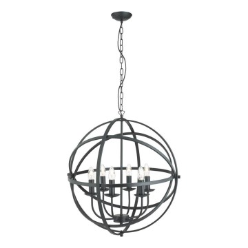Searchlight - Lampadario a catena ORBIT 6xE14/60W/230V, nero