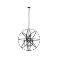 Searchlight - Lampadario a catena ORBIT 8xE14/60W/230V nero