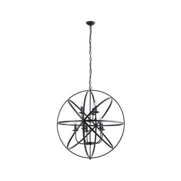Searchlight - Lampadario a catena ORBIT 8xE14/60W/230V nero