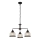 Searchlight - Lampadario a sospensione con catena BISTRO 3xE27/60W/230V nero