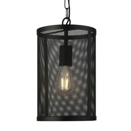 Searchlight - Lampadario a sospensione con catena FISHNET 1xE27/60W/230V nero