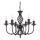 Searchlight - Lampadario a sospensione con catena ZANZIBAR 6xE14/60W/230V nero